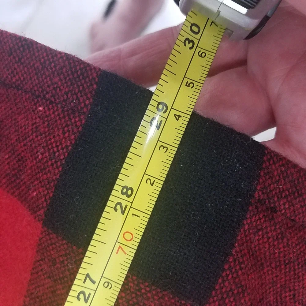 High Sierra Flannel Shirt Jacket Mens M Red Black Wool Quilted Buffalo Plaid VTG